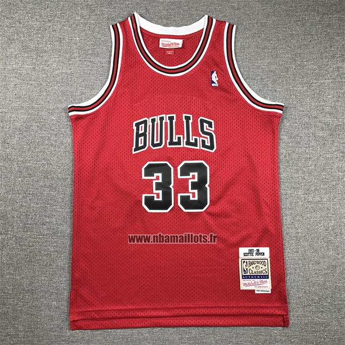 Maillot Enfant Chicago Bulls Scottie Pippen NO 33 Mitchell & Ness 1997-98 Rouge